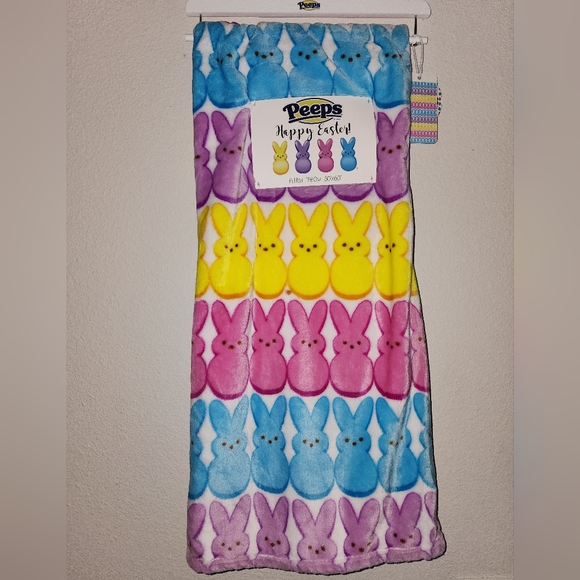 Peeps Other - ✨️🐰NWT PEEPS BUNNY COZY SOFT BLANKET 🐰✨️🩷🐰💜🐰💙🐰💛🐰